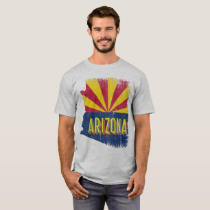 Camiseta Arizona Vintage AZ Estado Flag Map Souvenir 70s