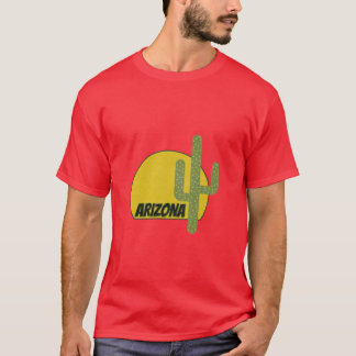 CAMISETA ARIZONA VINTAGEM DE CACTUS VERDE MINIMALISTA DESIG
