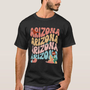 Camiseta Arizona Wavy Vintage 70s Gráficos Retroativos Groo