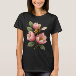 Camiseta Arkansan State Honey Bee And Apple Blossom Vector 