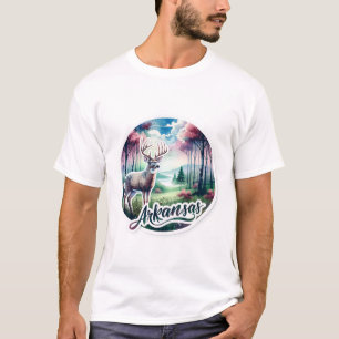 Camiseta Arkansas, cervo de cauda branca,