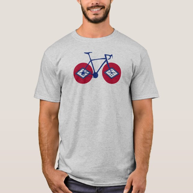 Camiseta Arkansas Flag Cycling (Frente)