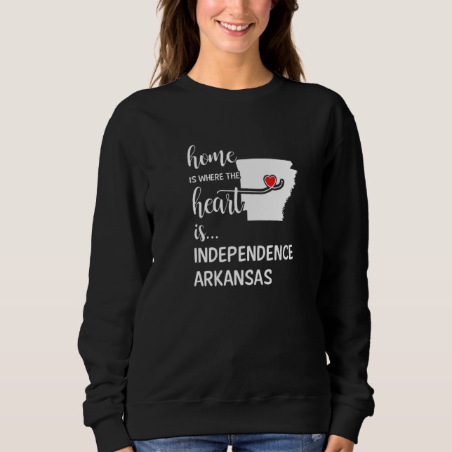 Camiseta Arkansas Home Is Where The Heart Is Independence C (Frente)