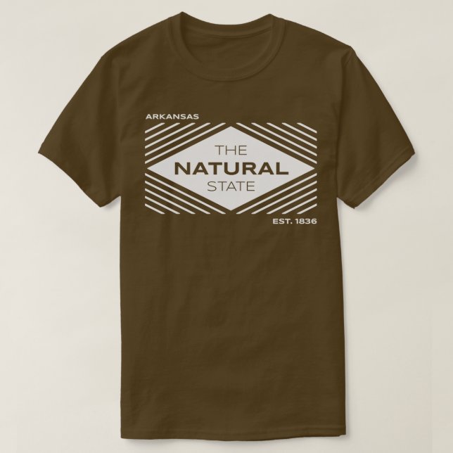 Camiseta Arkansas Natural State 1836 TShirt (Frente do Design)