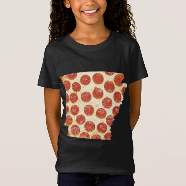 CAMISETA ARKANSAS PIZZA PEPPERONI PIZZA ESTADO (Frente)