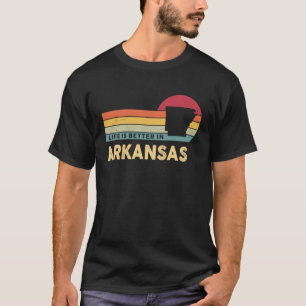Camiseta ARKANSAS Retro Vintage EUA State Map Arkansas Patr