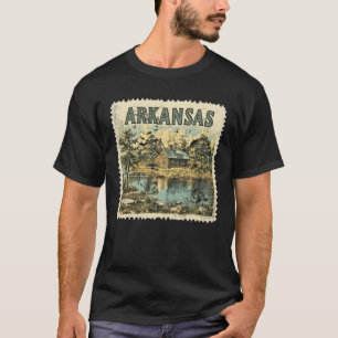 Camiseta Arkansas Stamp State Distress Vintage United Sta