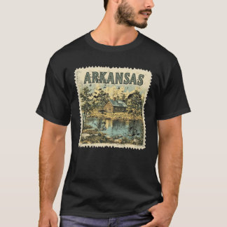 Camiseta Arkansas Stamp State Distress Vintage United Sta