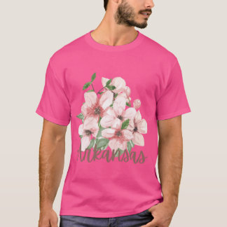 Camiseta Arkansas State Apple Blossom Flower Watercolor Sti