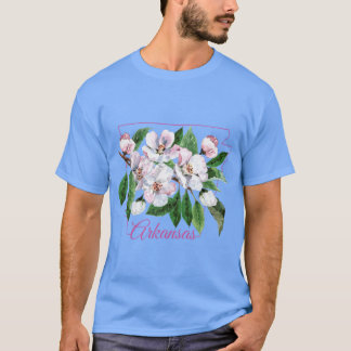Camiseta Arkansas State Apple Blossom Flower Watercolor Sti