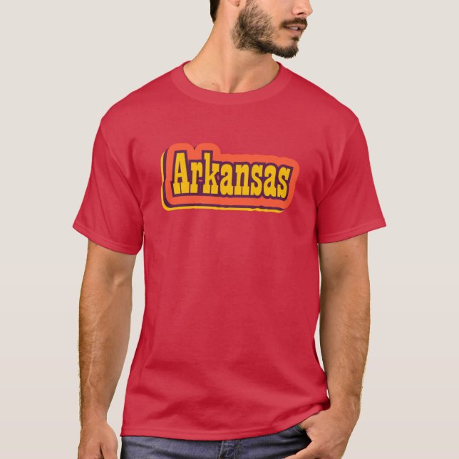 Camiseta Arkansas State of America Retro Typography Oversiz (Frente)
