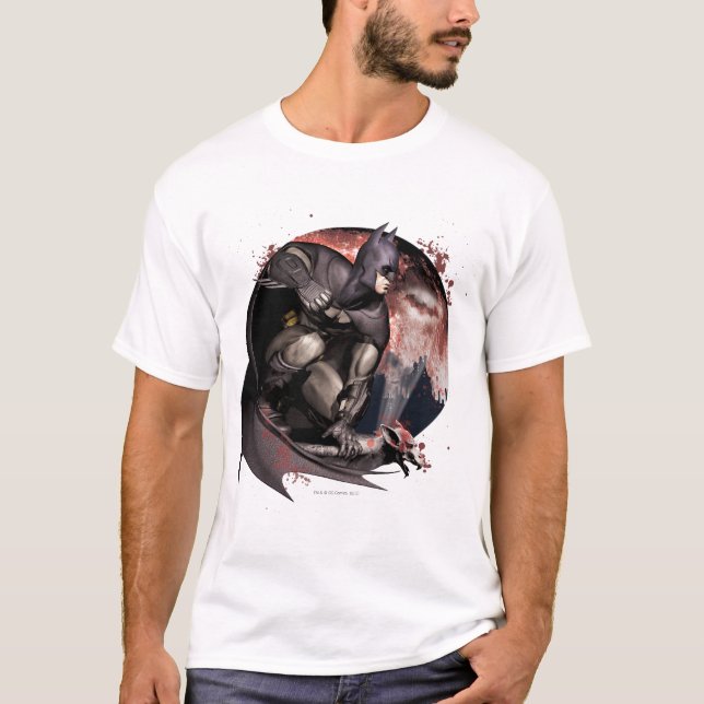 Camiseta Arkham City Batman Moon (Frente)