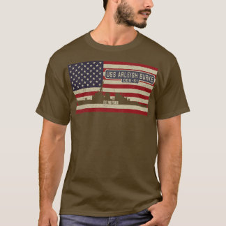 Camiseta Arleigh Burke DDG51 Mísseis Guiados Destroyer Vint