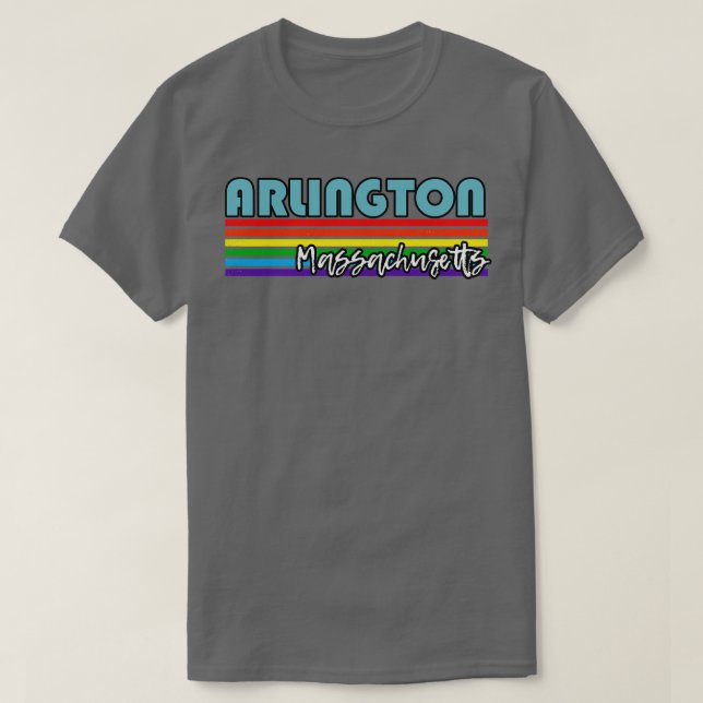 Camiseta Arlington Massachusetts Pride Arlington LGBT Gift (Frente do Design)