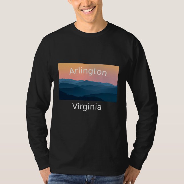 Camiseta Arlington Virginia Mountain sunset hometown (Frente)