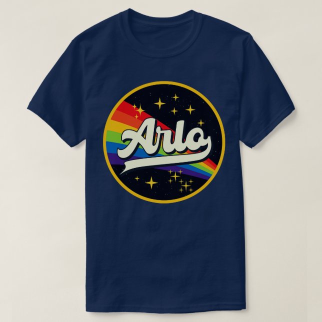 Camiseta Arlo Rainbow No Space Vintage Style (Frente do Design)