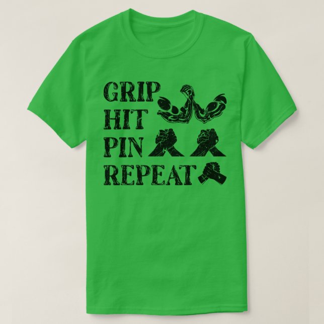 Camiseta Arm Wrestle Graphic para Lutadores de Braços (Frente do Design)