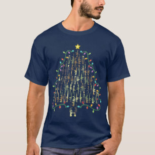 Camiseta Arma Árvore de Natal Camo Impressão Xmas Gun Lover