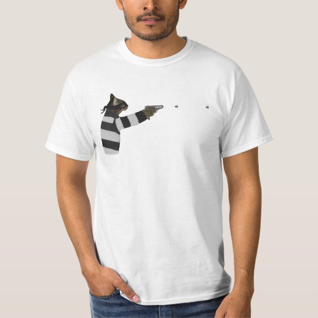 Camiseta Arma da abelha da abelha do acendimento do gato do (Frente)