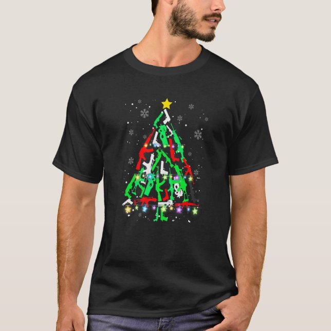Camiseta Arma de Arnaço de Árvore de Natal (Frente)