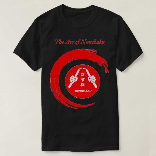 Camiseta Arma de Arte Marcial NUNCHAKU (Frente do Design)