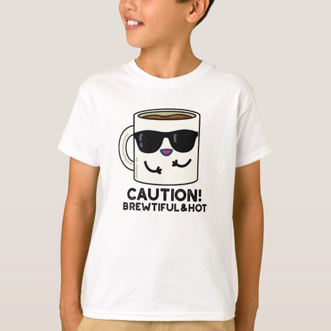 Camiseta Arma De Café Bonito E Engraçado Quente (Frente)