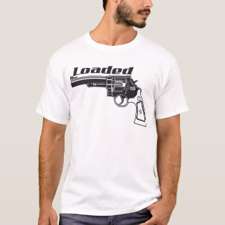 Camiseta Arma de Mão Carregada por Tinta Personalizada dos
