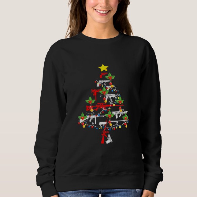 Camiseta Arma de Ornamento de Árvore de Natal das Armas (Frente)