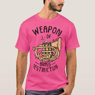 Camiseta Arma De Trumpete De Destruição De Bronze