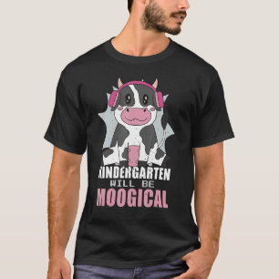 Camiseta Arma de Vaca Corta do Nível do Jardim Infantil