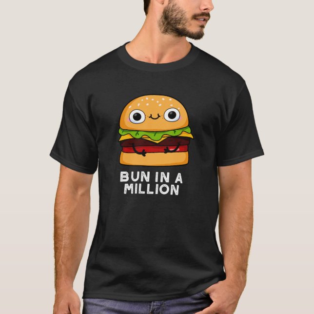 Camiseta Arma Em Um Milhão De Burger Engraçado Pun Dark BG (Frente)