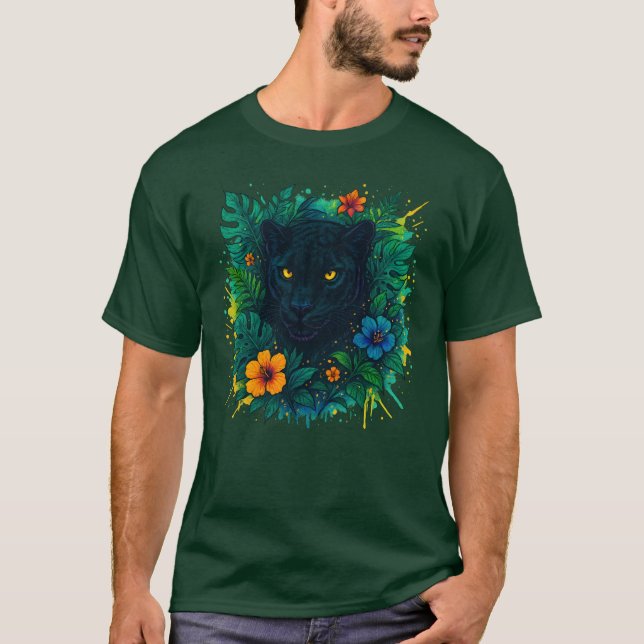 Camiseta Arma Espirituosa da Selva de Pantera Negra (Frente)