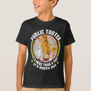 Camiseta Arma Pública Engraçado Hotdog Fart Piada Booty Art