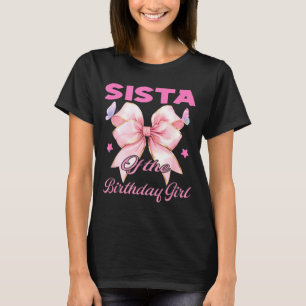 Camiseta Armação de óculos de sol de praia com laço rosa co