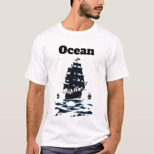 Camiseta Armada da Meia-Noite Velas do Mar Silencioso Bande