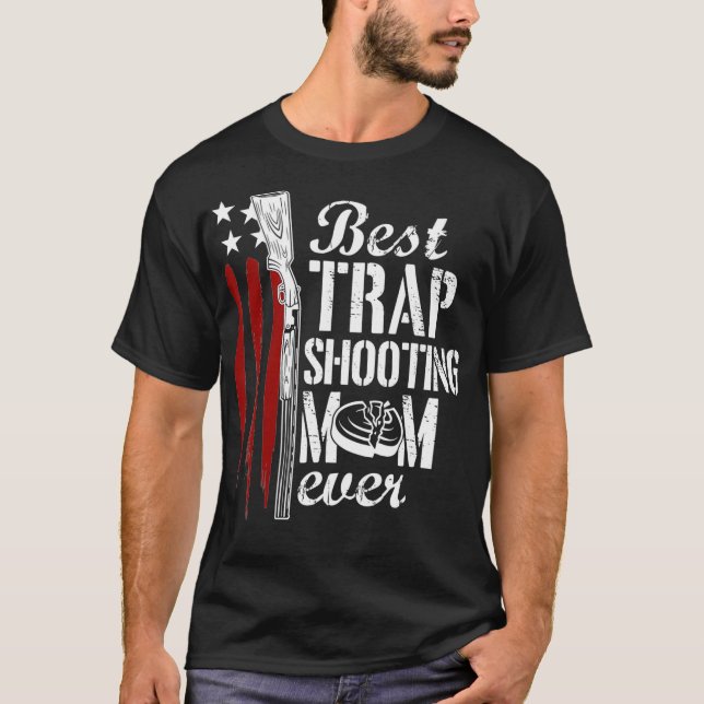 Camiseta Armadilha Atirando da Mãe Direitos de Arma Dia da  (Frente)