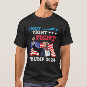 Camiseta Armadilha com a bandeira dos EUA Luta Contra o Tru