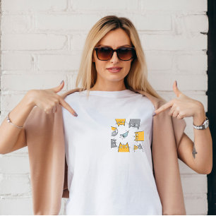 Camiseta Armadilha de Gato Divertido Fofo Caos Arte de Gato