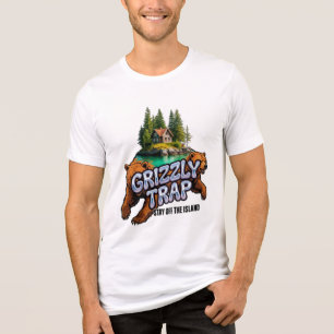 Camiseta Armadilha de Grizzly Fique Fora da Ilha