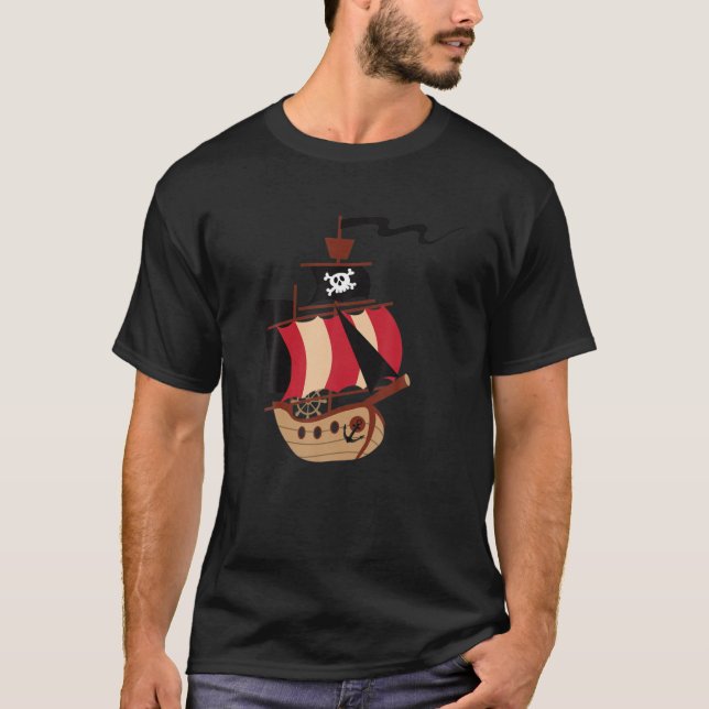 Camiseta Armadilha pirada de corte de embarcações à vela Ca (Frente)