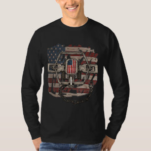 Camiseta Armadilhas com bandeira americana desapontada para