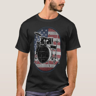 Camiseta Armadilhas de Bandeiras Americanas Conjunto de Tam
