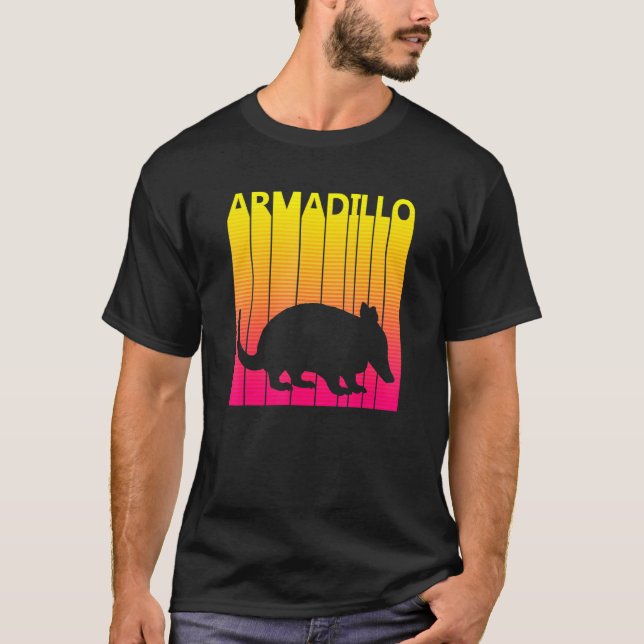 Camiseta Armadillo Animal Retro Costume (Frente)