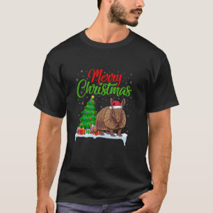 Camiseta Armadillo Árvore de Natal Luz Engraçada Xmas Armad