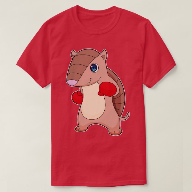 Camiseta Armadillo Boxer Boxer Luvas (Frente do Design)