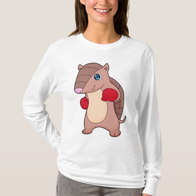 Camiseta Armadillo Boxer Boxer Luvas (Frente)