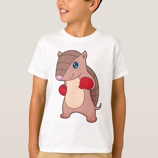 Camiseta Armadillo Boxer Boxer Luvas (Frente)