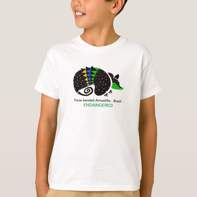 Camiseta ARMADILLO - Brasil - Animal ameaçado (Frente)