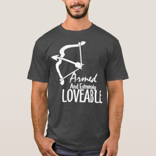 Camiseta Armado e Dia de os namorados Extremamente Amável E