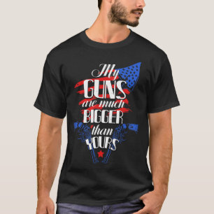 Camiseta Armador Gun Lover Pistols USA Flag Guns
